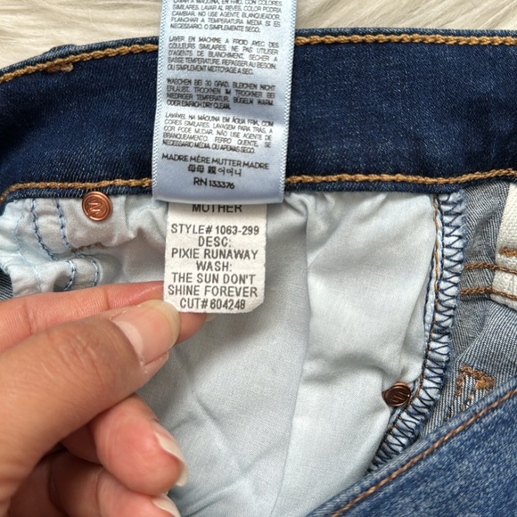 MOTHER "Pixie Runway" Straight Leg Jeans Size 27 - Picture 11 of 15